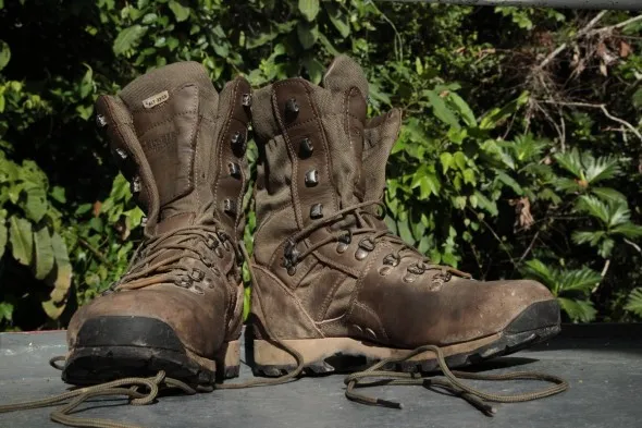 Altberg jungle boots Green Altberg jungle boots after use in Peru