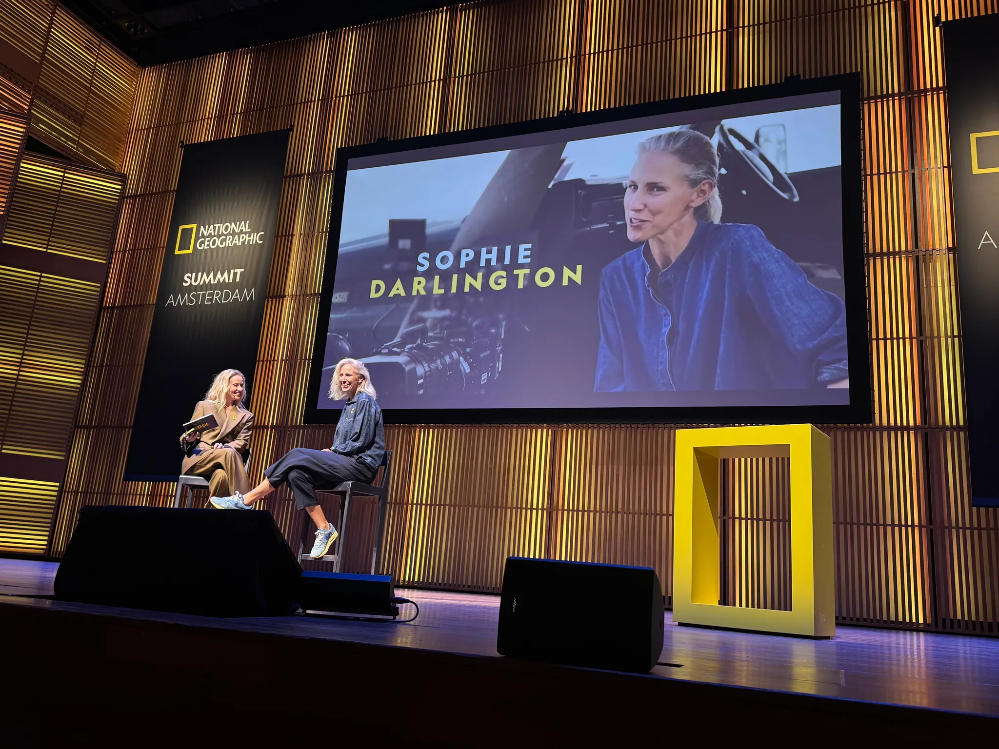 Sophie Darlington and Alice Aedy at National Geographic Summit, Amsterdam 2026